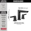imageDelta Faucet Galeon Widespread Bathroom Faucet 3 Hole Brushed Nickel Bathroom Faucet for Bathroom Sink Bathroom Sink Faucet Diamond Seal Technology Lumicoat Stainless 3571SSPRMPUDSTMatte Black