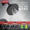 imageDelta Faucet Nicoli 14 Series SingleHandle Tub and Shower Trim Kit Shower Faucet with 5Spray H2Okinetic Shower Head Matte Black 144749BL Shower Valve IncludedMatte Black Champagne Bronze