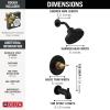 imageDelta Faucet Nicoli 14 Series SingleHandle Tub and Shower Trim Kit Shower Faucet with 5Spray H2Okinetic Shower Head Matte Black 144749BL Shower Valve IncludedMatte Black Champagne Bronze