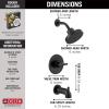 imageDelta Faucet Nicoli 14 Series SingleHandle Tub and Shower Trim Kit Shower Faucet with 5Spray H2Okinetic Shower Head Matte Black 144749BL Shower Valve IncludedMatte Black