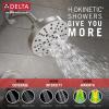 imageDelta Faucet Nicoli 14 Series SingleHandle Tub and Shower Trim Kit Shower Faucet with 5Spray H2Okinetic Shower Head Matte Black 144749BL Shower Valve IncludedStainless