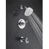 imageDelta Faucet Nicoli 14 Series SingleHandle Tub and Shower Trim Kit Shower Faucet with 5Spray H2Okinetic Shower Head Matte Black 144749BL Shower Valve IncludedChrome