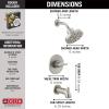 imageDelta Faucet Nicoli 14 Series SingleHandle Tub and Shower Trim Kit Shower Faucet with 5Spray H2Okinetic Shower Head Matte Black 144749BL Shower Valve IncludedStainless