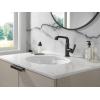 imageDelta Faucet Tetra Chrome Single Hole Bathroom Faucet Chrome Single Handle Bathroom Faucet Bathroom Sink Faucet Diamond Seal Technology Metal Drain Assembly Lumicoat Chrome 689PRDSTMatte Black