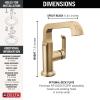 imageDelta Faucet Tetra Chrome Single Hole Bathroom Faucet Chrome Single Handle Bathroom Faucet Bathroom Sink Faucet Diamond Seal Technology Metal Drain Assembly Lumicoat Chrome 689PRDSTLumicoat Champagne Bronze