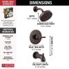 imageDelta Faucet Trinsic 14 Series SingleFunction Tub and Shower Trim Kit with SingleSpray H2Okinetic Shower Head Champagne Bronze T14459CZ Valve Not IncludedVenetian Bronze