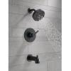 imageDelta Faucet Trinsic 14 Series SingleFunction Tub and Shower Trim Kit with SingleSpray H2Okinetic Shower Head Champagne Bronze T14459CZ Valve Not IncludedStainless