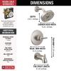 imageDelta Faucet Trinsic 14 Series SingleFunction Tub and Shower Trim Kit with SingleSpray H2Okinetic Shower Head Champagne Bronze T14459CZ Valve Not IncludedStainless