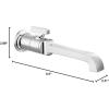 imageDelta T3589LFWL Tetra 12 GPM Wall Mounted Single Hole Bathroom Faucet  Less Rough in  Lumicoat ChromeLumicoat Chrome