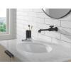 imageDelta T3589LFWL Tetra 12 GPM Wall Mounted Single Hole Bathroom Faucet  Less Rough in  Lumicoat ChromeMatte Black