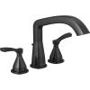 imageDELTA FAUCET T2776CZ Three Hole Roman Tub Trim DeckMount Without Diverter Champagne BronzMatte Black