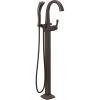 imageDelta DT4777SSFL Stryke Floor Mounted Tub Filler with Integrated Diverter and Hand Shower  Less Rough In StainlessVenetian Bronze