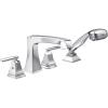 imageDelta Faucet Ashlyn Roman Tub Faucet with Hand Shower  T4764SS  Bathtub Faucet with Handles ampamp Hand Shower  Stainless Valve Sold SeparatelyChrome
