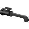 imageDelta T3589LFWL Tetra 12 GPM Wall Mounted Single Hole Bathroom Faucet  Less Rough in  Lumicoat ChromeMatte Black