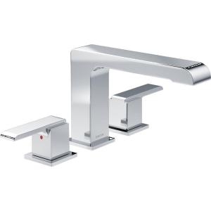 imageDELTA FAUCET T2767BL Roman Tub Trim DeckMount Without Diverter Matte BlackChrome
