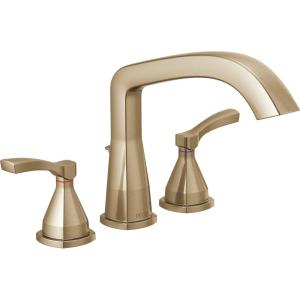 imageDELTA FAUCET T2776CZ Three Hole Roman Tub Trim DeckMount Without Diverter Champagne BronzChampagne Bronz