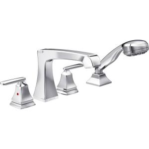imageDelta Faucet Ashlyn Roman Tub Faucet with Hand Shower  T4764SS  Bathtub Faucet with Handles ampamp Hand Shower  Stainless Valve Sold SeparatelyChrome
