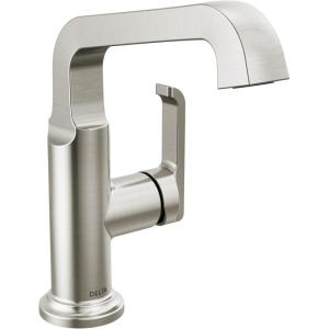 imageDelta Faucet Tetra Chrome Single Hole Bathroom Faucet Chrome Single Handle Bathroom Faucet Bathroom Sink Faucet Diamond Seal Technology Metal Drain Assembly Lumicoat Chrome 689PRDSTLumicoat Stainless