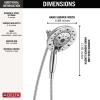 imageDELTA 5848025PK H2Okinetic In2ition 5Setting TwoinOne Hand Held Shower Head 25 GPM Water Flow ChromeChrome