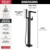 imageDELTA FAUCET T4768BLFL Tub Filler with Handshower FloorMount Matte BlackMatte Black