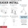 imageDelta 25897LF Esato 12 GPM Two Handle Centerset Bathroom Faucet with Push PopUp Drain Assembly  Matte BlackChrome
