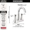 imageDelta 25897LF Esato 12 GPM Two Handle Centerset Bathroom Faucet with Push PopUp Drain Assembly  Matte BlackChrome