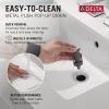imageDelta 25897LF Esato 12 GPM Two Handle Centerset Bathroom Faucet with Push PopUp Drain Assembly  Matte BlackChrome