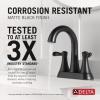 imageDelta 25897LF Esato 12 GPM Two Handle Centerset Bathroom Faucet with Push PopUp Drain Assembly  Matte BlackMatte Black