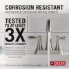imageDelta 25897LF Esato 12 GPM Two Handle Centerset Bathroom Faucet with Push PopUp Drain Assembly  Matte BlackSpotshield Brushed Nickel