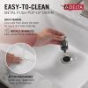 imageDelta 25897LF Esato 12 GPM Two Handle Centerset Bathroom Faucet with Push PopUp Drain Assembly  Matte BlackSpotshield Brushed Nickel