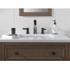 imageDelta Albion Brushed Gold Bathroom Faucet 3 Hole 8 Inch Widespread Bathroom Sink Faucet for Vanity Metal PushPop Drain Assembly Champagne Bronze 35855LFCZMatte Black
