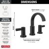imageDelta Albion Brushed Gold Bathroom Faucet 3 Hole 8 Inch Widespread Bathroom Sink Faucet for Vanity Metal PushPop Drain Assembly Champagne Bronze 35855LFCZMatte Black