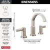 imageDelta Albion Brushed Gold Bathroom Faucet 3 Hole 8 Inch Widespread Bathroom Sink Faucet for Vanity Metal PushPop Drain Assembly Champagne Bronze 35855LFCZSpotShield Stainless
