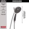 imageDelta Faucet 4Spray In2ition Dual Shower Head with Handheld Spray Brushed Nickel Shower Head with Hose Handheld Shower Heads Showerheads ampamp Handheld Showers Stainless 58467SSChrome