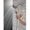 imageDelta Faucet 4Spray In2ition Dual Shower Head with Handheld Spray Brushed Nickel Shower Head with Hose Showerheads ampamp Handheld Showers Handheld Shower Heads Stainless 58499SSChampagne Bronze