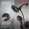 imageDelta Faucet 4Spray In2ition Dual Shower Head with Handheld Spray Brushed Nickel Shower Head with Hose Showerheads ampamp Handheld Showers Handheld Shower Heads Stainless 58499SSMatte Black
