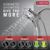 imageDelta Faucet 5Spray In2ition 2in1 Dual Hand Held Shower Head with Hose Chrome 5862025PK25 GPM Water Flow