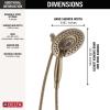 imageDelta Faucet 5Spray In2ition 2in1 Dual Shower Head with HandHeld Spray Oil Rubbed Bronze Hand Held Shower Head with Hose Handheld Shower Heads 25 GPM Shower Head Venetian Bronze 58569RB25PKChampagne Bronze