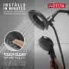 imageDelta Faucet 5Spray In2ition 2in1 Dual Shower Head with HandHeld Spray Oil Rubbed Bronze Hand Held Shower Head with Hose Handheld Shower Heads 25 GPM Shower Head Venetian Bronze 58569RB25PKMatte Black