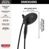 imageDelta Faucet 5Spray In2ition 2in1 Dual Shower Head with HandHeld Spray Oil Rubbed Bronze Hand Held Shower Head with Hose Handheld Shower Heads 25 GPM Shower Head Venetian Bronze 58569RB25PKMatte Black