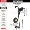 imageDelta Faucet Albion 14 Series SingleHandle Tub and Shower Faucet Set Gold Shower Trim Kit with 4Setting In2ition 2in1 Dual Shower Head Champagne Bronze T144855CZI Valve Not IncludedMatte Black  Champagne Bronze