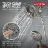 imageDelta Faucet Albion 14 Series SingleHandle Tub and Shower Faucet Set Gold Shower Trim Kit with 4Setting In2ition 2in1 Dual Shower Head Champagne Bronze T144855CZI Valve Not IncludedSpotshield Brushed Nickel