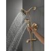 imageDelta Faucet Albion 14 Series SingleHandle Tub and Shower Faucet Set Gold Shower Trim Kit with 4Setting In2ition 2in1 Dual Shower Head Champagne Bronze T144855CZI Valve Not IncludedChampagne Bronze