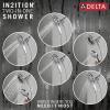 imageDelta Faucet Albion 14 Series SingleHandle Tub and Shower Faucet Set Gold Shower Trim Kit with 4Setting In2ition 2in1 Dual Shower Head Champagne Bronze T144855CZI Valve Not IncludedChrome