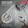 imageDelta Faucet Albion 14 Series SingleHandle Tub and Shower Faucet Set Gold Shower Trim Kit with 4Setting In2ition 2in1 Dual Shower Head Champagne Bronze T144855CZI Valve Not IncludedChrome