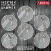imageDelta Faucet Albion 14 Series SingleHandle Tub and Shower Faucet Set Gold Shower Trim Kit with 4Setting In2ition 2in1 Dual Shower Head Champagne Bronze T144855CZI Valve Not IncludedSpotshield Brushed Nickel