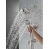 imageDelta Faucet Albion 14 Series SingleHandle Tub and Shower Faucet Set Gold Shower Trim Kit with 4Setting In2ition 2in1 Dual Shower Head Champagne Bronze T144855CZI Valve Not IncludedSpotshield Brushed Nickel