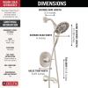 imageDelta Faucet Albion 14 Series SingleHandle Tub and Shower Faucet Set Gold Shower Trim Kit with 4Setting In2ition 2in1 Dual Shower Head Champagne Bronze T144855CZI Valve Not IncludedSpotshield Brushed Nickel