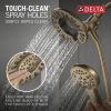 imageDelta Faucet Albion 14 Series SingleHandle Tub and Shower Faucet Set Gold Shower Trim Kit with 4Setting In2ition 2in1 Dual Shower Head Champagne Bronze T144855CZI Valve Not IncludedChampagne Bronze