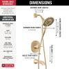 imageDelta Faucet Albion 14 Series SingleHandle Tub and Shower Faucet Set Gold Shower Trim Kit with 4Setting In2ition 2in1 Dual Shower Head Champagne Bronze T144855CZI Valve Not IncludedChampagne Bronze